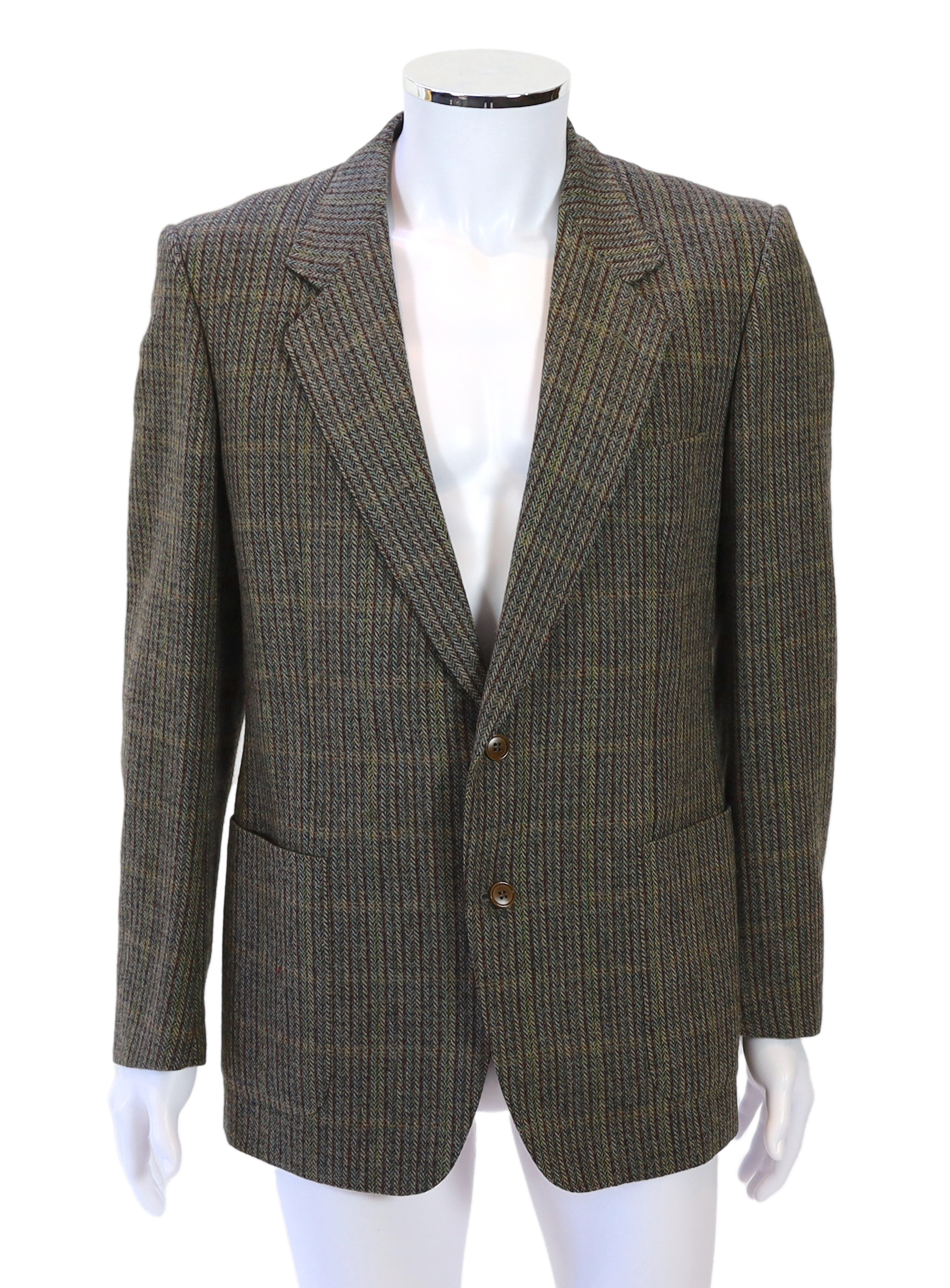 A Saint Laurent rive gauche gentlemen's wool tweed jacket, approx size 42